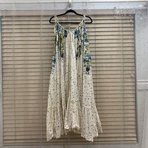 BEAUTIFUL BOHO FRAYED MAXI FREE PEOPLE DRESS